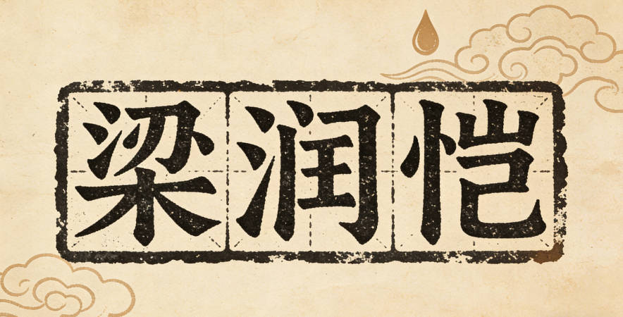 梁潤(rùn)愷，潤(rùn)代表溫潤(rùn)包容，愷代表和樂(lè)開(kāi)朗