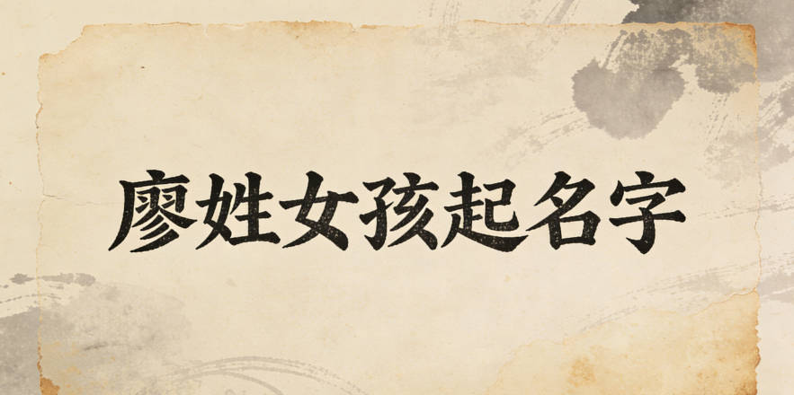 廖姓好聽順口的女孩名字