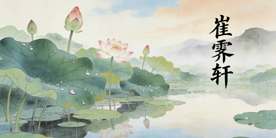 崔霽軒，霽是雨后放晴，軒有高遠之意