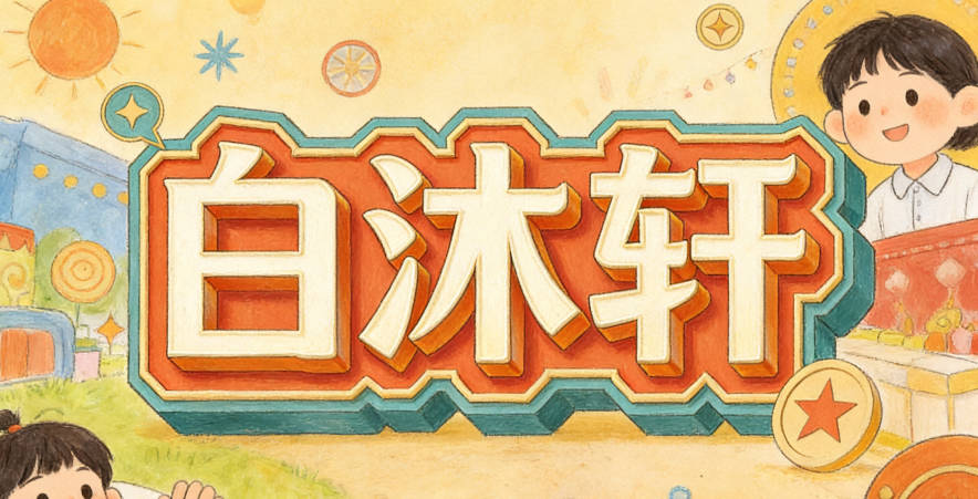 白沐軒,小時候可以叫沐沐或軒軒,長大后職場叫“白沐軒”也很得體