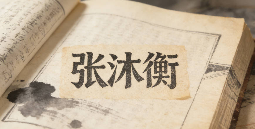 張沐衡，沐代表純凈，衡代表平衡公正