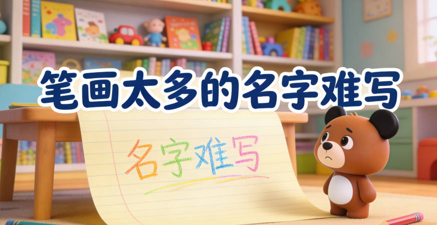 筆畫太多的名字不僅難寫,還顯得雜亂