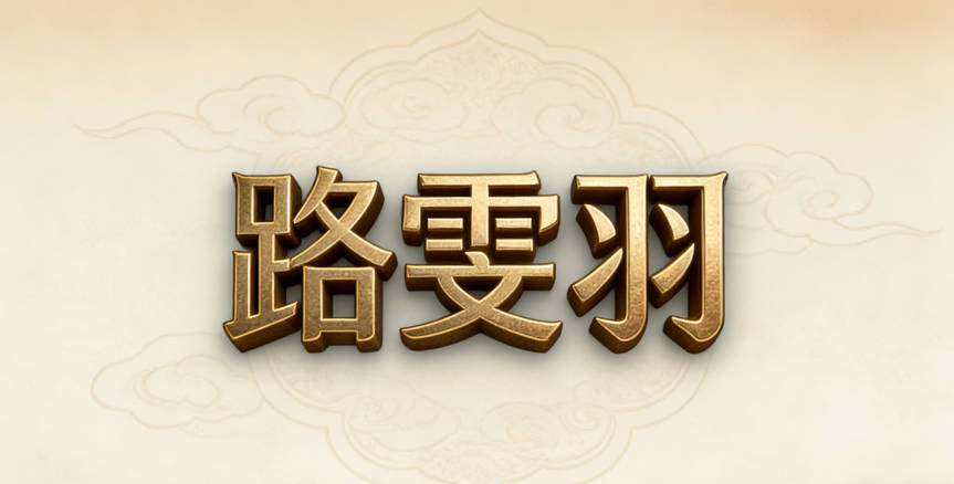 路雯羽，既不流行又有云彩自由的美好寓意