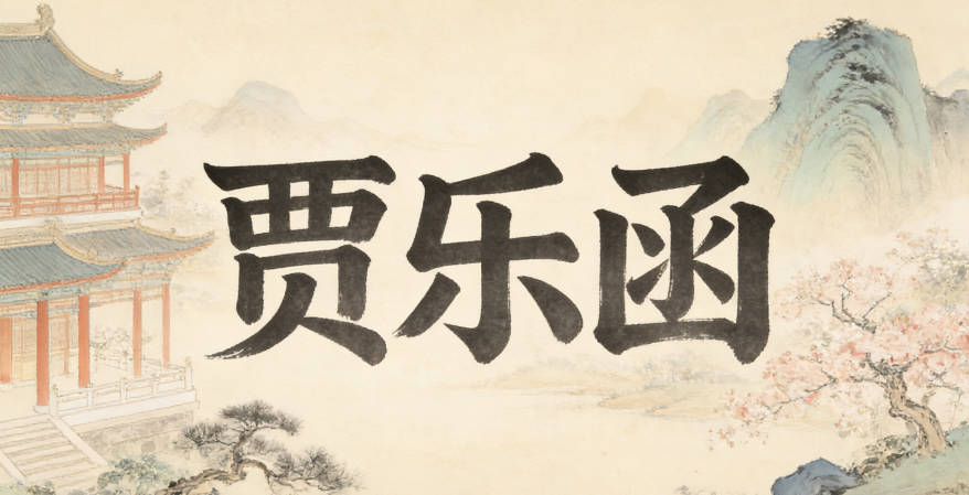 賈樂函里的樂讀lè，搭配函字，明確表達快樂包容的意思